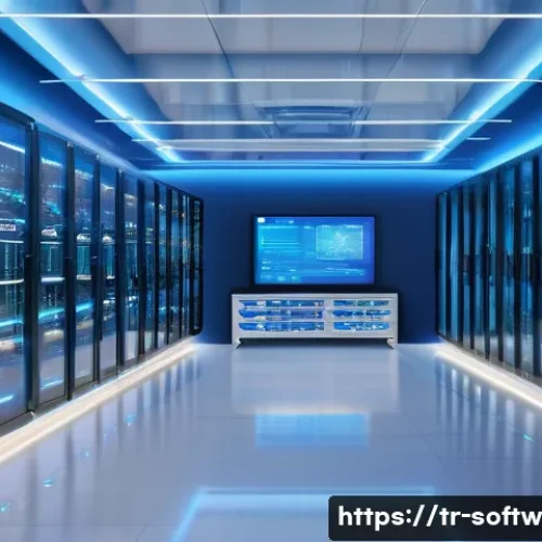 Home 29 오픈소스 소프트웨어의 클라우드 통합 전략 - A futuristic cloud computing data center interior featuring diverse IT professionals of Turkish desc...