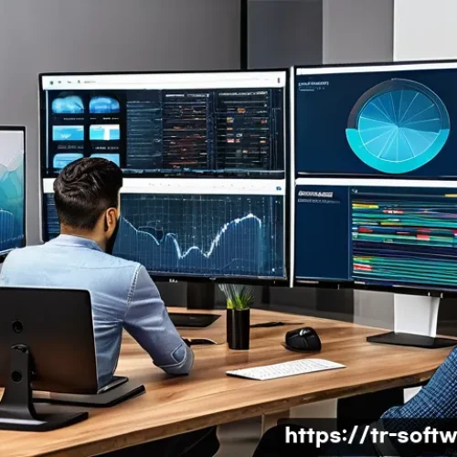 Home 28 오픈소스 소프트웨어와 비즈니스 협력 - A modern Turkish office environment with a diverse team of professionals collaborating around a larg...